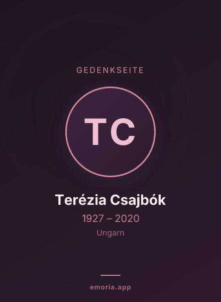Gedenkportrait von Terézia Csajbók