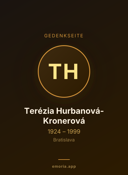 Gedenkportrait von Terézia Hurbanová-Kronerová