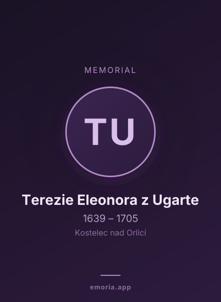 Memorial portrait of Terezie Eleonora z Ugarte