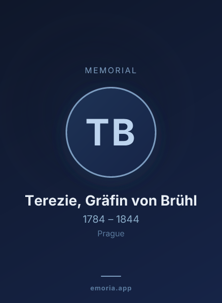 Memorial portrait of Terezie, Gräfin von Brühl