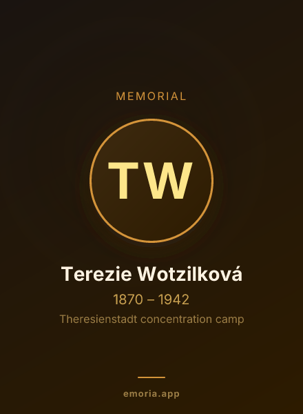 Memorial portrait of Terezie Wotzilková