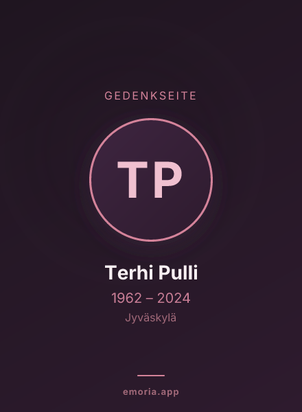Gedenkportrait von Terhi Pulli