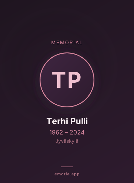 Memorial portrait of Terhi Pulli