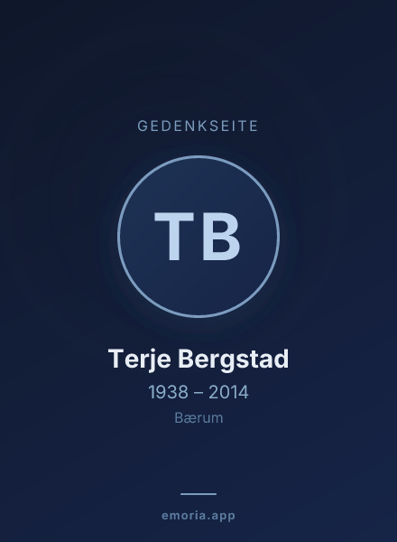 Gedenkportrait von Terje Bergstad