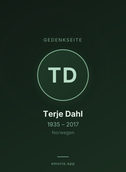 Gedenkportrait von Terje Dahl