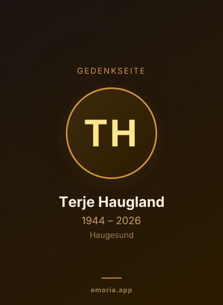 Gedenkportrait von Terje Haugland