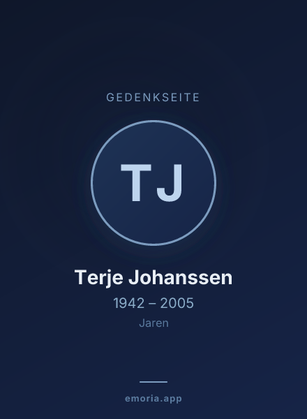 Gedenkportrait von Terje Johanssen