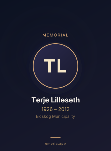 Memorial portrait of Terje Lilleseth