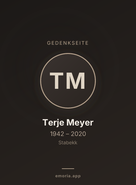 Gedenkportrait von Terje Meyer
