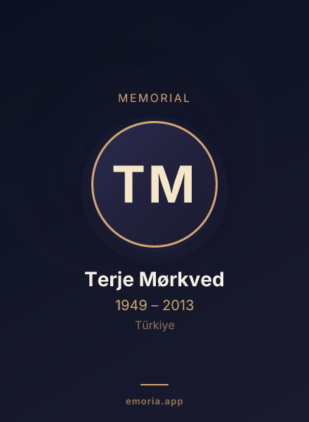 Memorial portrait of Terje Mørkved