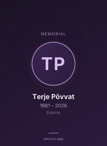 Memorial portrait of Terje Põvvat