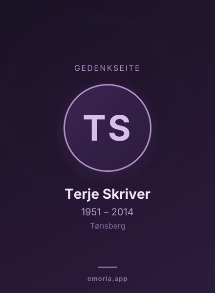 Gedenkportrait von Terje Skriver