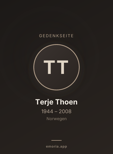 Gedenkportrait von Terje Thoen