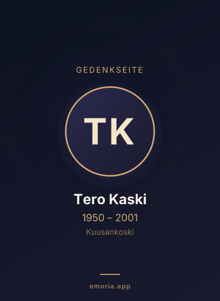 Gedenkportrait von Tero Kaski