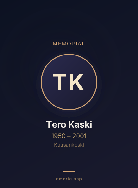 Memorial portrait of Tero Kaski