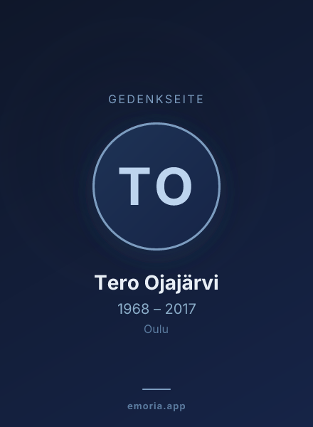 Gedenkportrait von Tero Ojajärvi