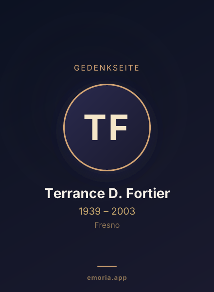 Gedenkportrait von Terrance D. Fortier