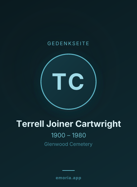 Gedenkportrait von Terrell Joiner Cartwright