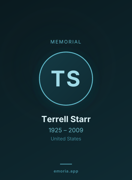 Memorial portrait of Terrell Starr