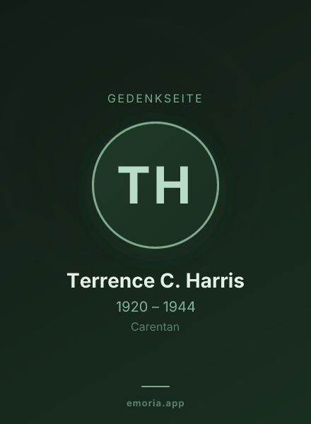 Gedenkportrait von Terrence C. Harris
