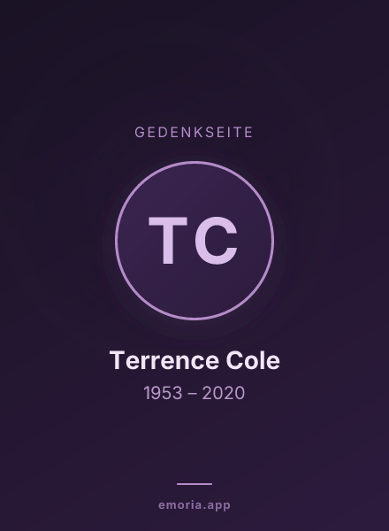 Gedenkportrait von Terrence Cole