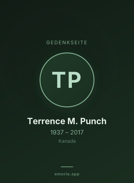 Gedenkportrait von Terrence M. Punch