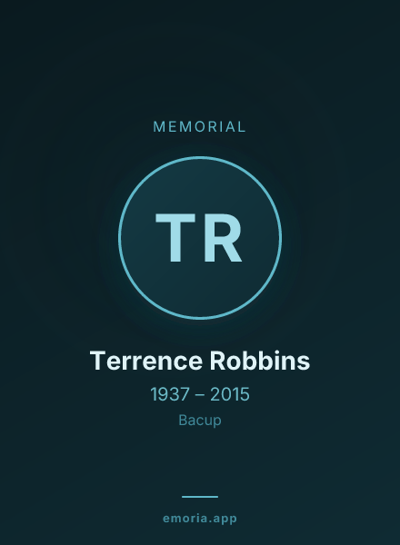 Memorial portrait of Terrence Robbins