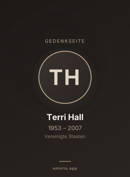 Gedenkportrait von Terri Hall