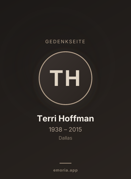 Gedenkportrait von Terri Hoffman