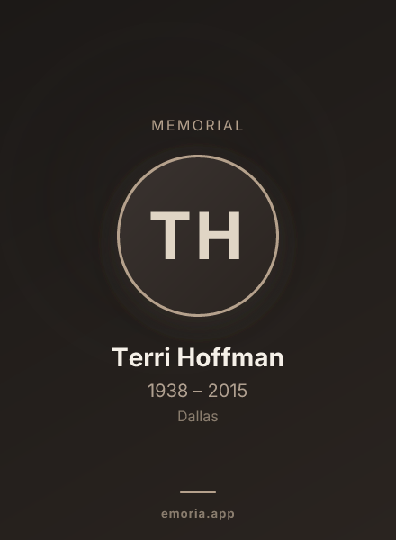 Memorial portrait of Terri Hoffman