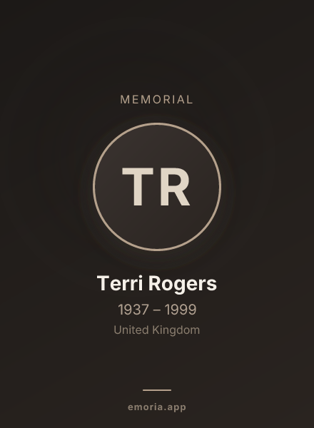 Memorial portrait of Terri Rogers
