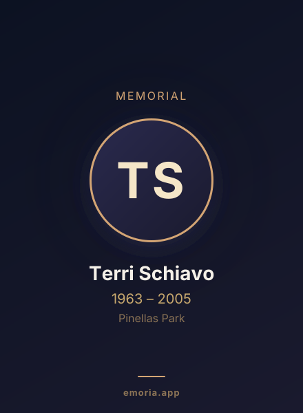 Memorial portrait of Terri Schiavo