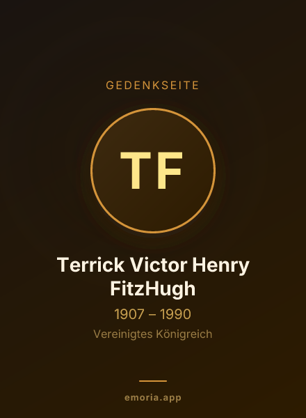 Gedenkportrait von Terrick Victor Henry FitzHugh