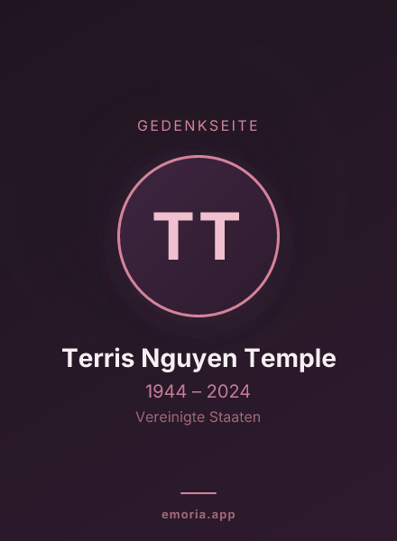 Gedenkportrait von Terris Nguyen Temple