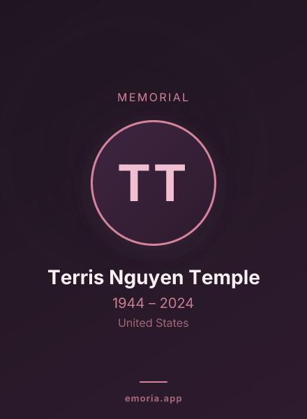 Memorial portrait of Terris Nguyen Temple