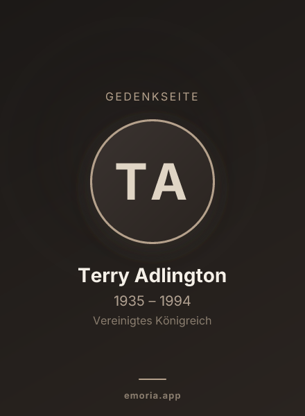 Gedenkportrait von Terry Adlington