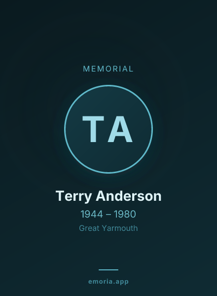 Memorial portrait of Terry Anderson