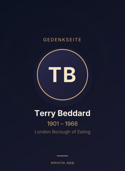 Gedenkportrait von Terry Beddard