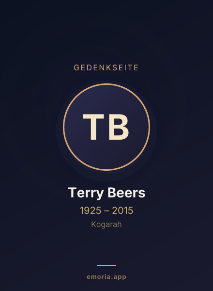 Gedenkportrait von Terry Beers