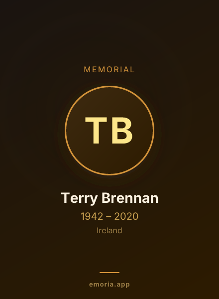 Memorial portrait of Terry Brennan