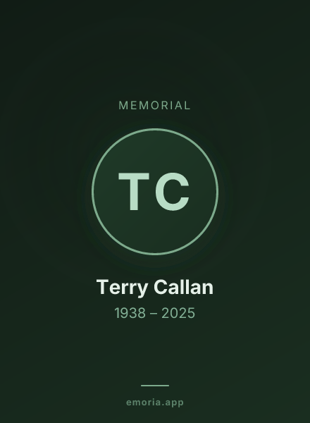 Memorial portrait of Terry Callan
