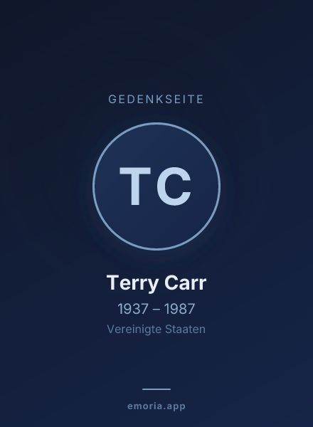 Gedenkportrait von Terry Carr