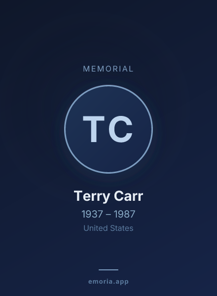 Memorial portrait of Terry Carr