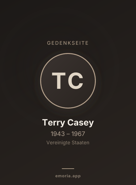 Gedenkportrait von Terry Casey