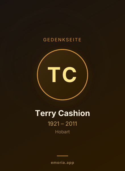 Gedenkportrait von Terry Cashion