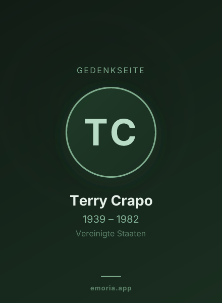 Gedenkportrait von Terry Crapo