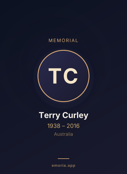 Memorial portrait of Terry Curley