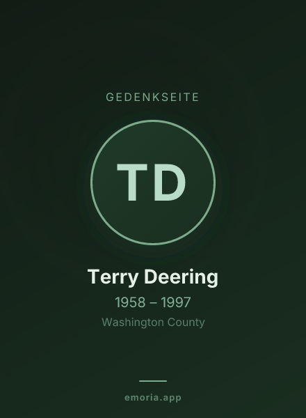 Gedenkportrait von Terry Deering