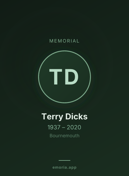 Memorial portrait of Terry Dicks