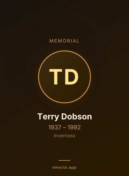Memorial portrait of Terry Dobson